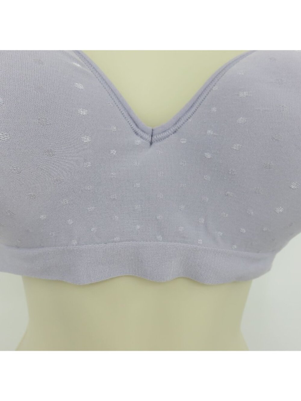 Bali 40D 3463 Comfort Revolution Wireless T Shirt Bra Purple Gray Polka Dot - Picture 4 of 12
